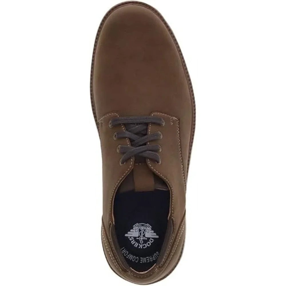 Men's Rustin‎ Oxford Shoes by Dockers Dark Tan Size 10 New In Box